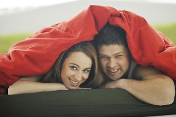 Image showing young couple in bed