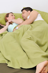 Image showing young couple in bed