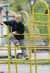 Image showing blonde boy in park