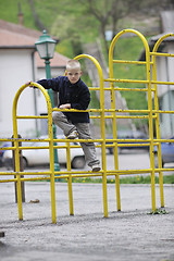 Image showing blonde boy in park