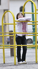 Image showing happy young girl in park 
