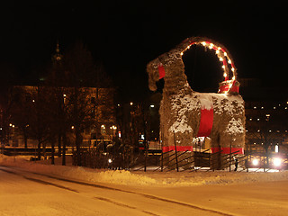 Image showing The christmas goat in Gävle