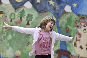 Image showing happy girl outdoor