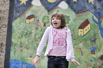 Image showing happy girl outdoor