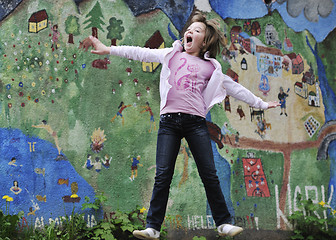 Image showing happy girl outdoor