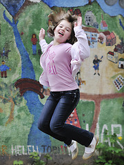 Image showing happy girl outdoor
