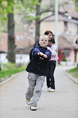 Image showing young family outdoor