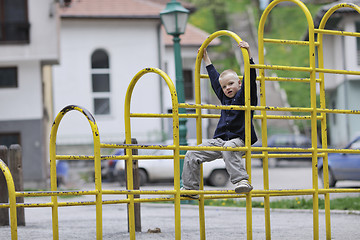 Image showing blonde boy in park