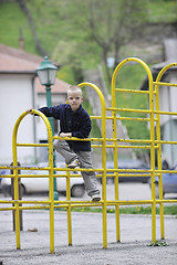 Image showing blonde boy in park