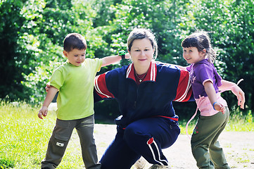 Image showing happy family outdoor