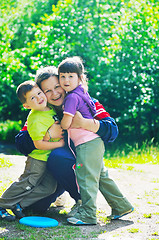 Image showing happy family outdoor