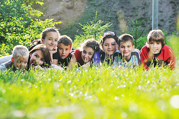 Image showing child group outdoor