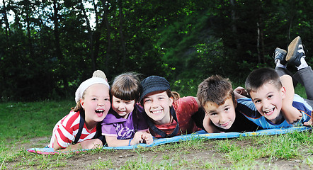 Image showing child group outdoor