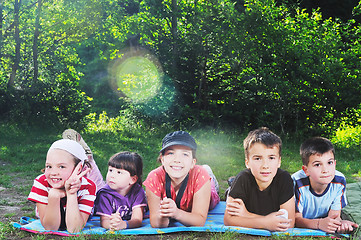 Image showing child group outdoor