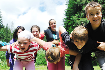 Image showing child group outdoor