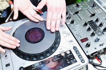 Image showing dy hand closeup on party 