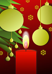 Image showing Christmas candle 1