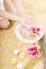 Image showing hand spa beauty treatment