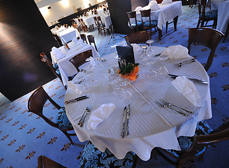 Image showing restaurant table