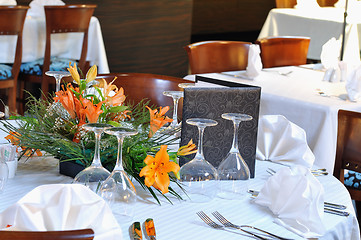 Image showing restaurant table