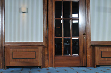 Image showing massive wooden door