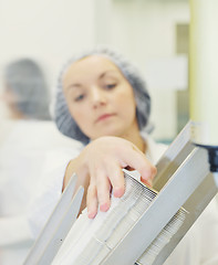 Image showing woman worker in pharmacy company