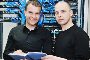 Image showing it engineer in network server room