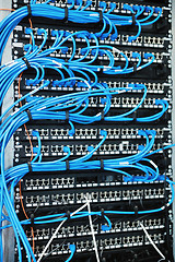 Image showing network server room routers