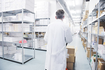 Image showing medical factory  supplies storage indoor