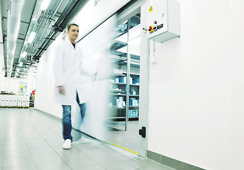 Image showing medical factory  supplies storage indoor