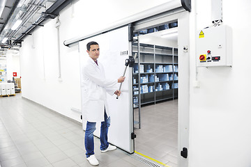 Image showing medical factory  supplies storage indoor