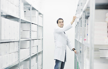 Image showing medical factory  supplies storage indoor