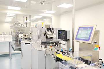 Image showing medical factory and production indoor