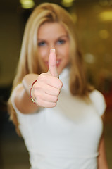 Image showing young woman indoor