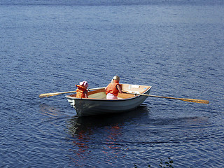 Image showing Rowing