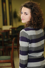 Image showing young woman indoor