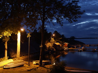 Image showing Evening at the  beach