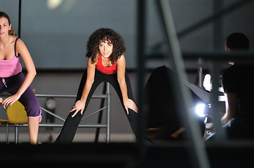 Image showing group of women working out in