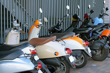 Image showing Scooters parking