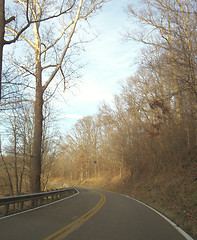 Image showing Long winding road