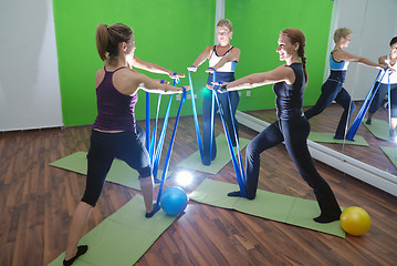 Image showing girl in fitness studio