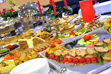 Image showing Meal in luxery hotel