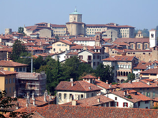 Image showing Old town panorama in Italy