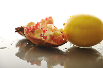 Image showing Pomegranate and lemon