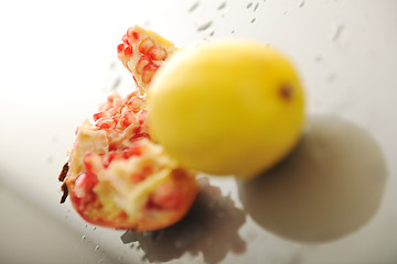 Image showing Pomegranate and lemon
