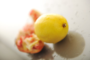 Image showing Pomegranate and lemon