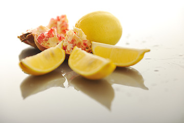 Image showing Pomegranate and lemon