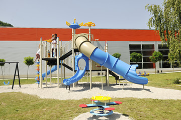 Image showing family portrait at park playground