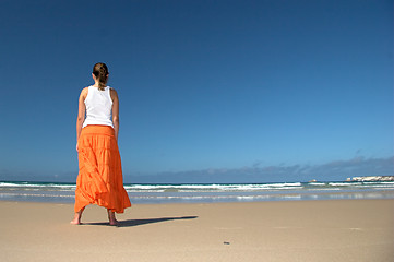 Image showing Orange skirt