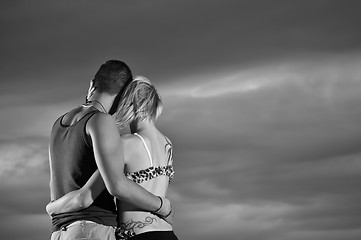 Image showing romantic urban couple dancing outdoor